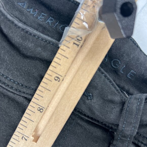 American Eagle Pants Women's 32x29* Mid Rise Kick Boot Cut Black Stretch Tag 12R - Picture 15 of 16